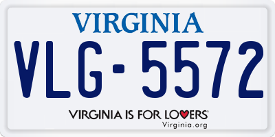 VA license plate VLG5572