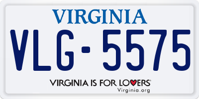 VA license plate VLG5575