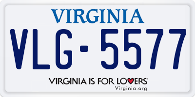 VA license plate VLG5577