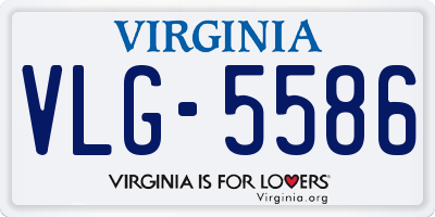 VA license plate VLG5586