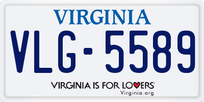 VA license plate VLG5589