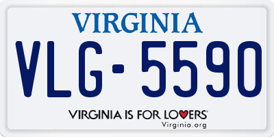 VA license plate VLG5590
