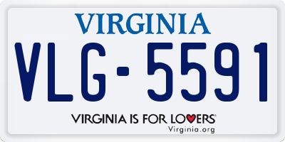 VA license plate VLG5591