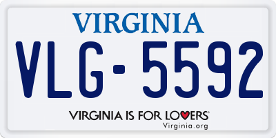 VA license plate VLG5592