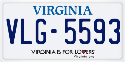 VA license plate VLG5593