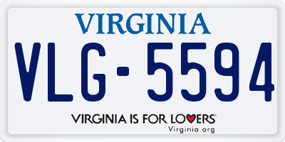 VA license plate VLG5594