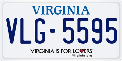 VA license plate VLG5595