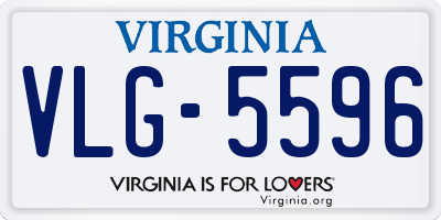 VA license plate VLG5596