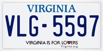 VA license plate VLG5597