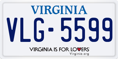 VA license plate VLG5599
