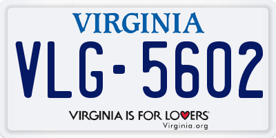 VA license plate VLG5602