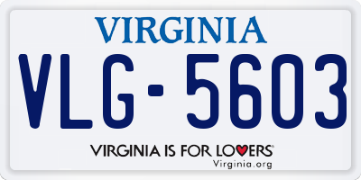 VA license plate VLG5603