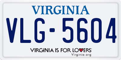 VA license plate VLG5604