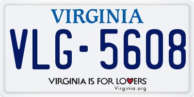 VA license plate VLG5608