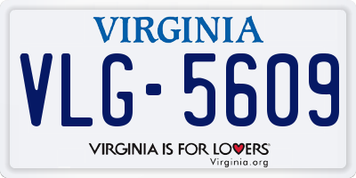 VA license plate VLG5609