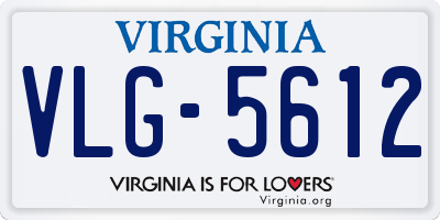 VA license plate VLG5612