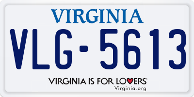 VA license plate VLG5613