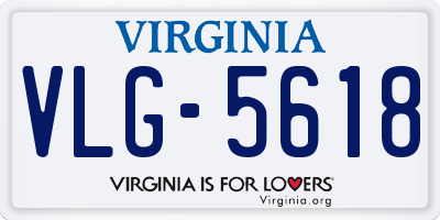 VA license plate VLG5618