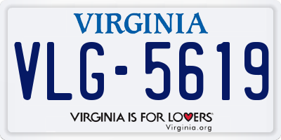 VA license plate VLG5619