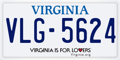VA license plate VLG5624