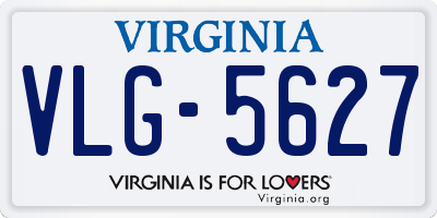 VA license plate VLG5627