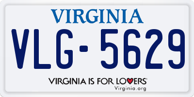 VA license plate VLG5629