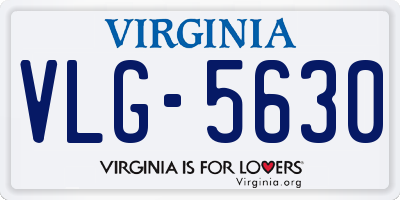 VA license plate VLG5630