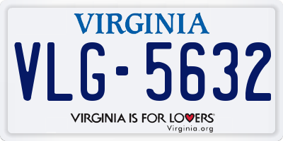 VA license plate VLG5632