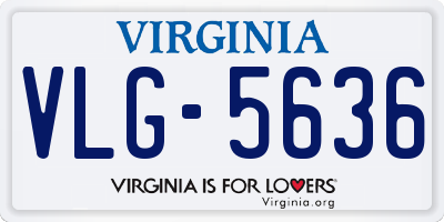 VA license plate VLG5636