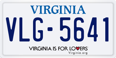 VA license plate VLG5641