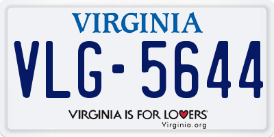 VA license plate VLG5644