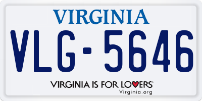 VA license plate VLG5646