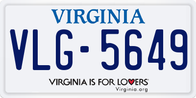 VA license plate VLG5649