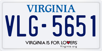 VA license plate VLG5651