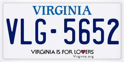 VA license plate VLG5652