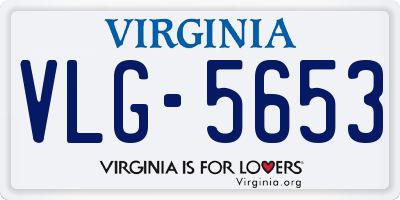 VA license plate VLG5653