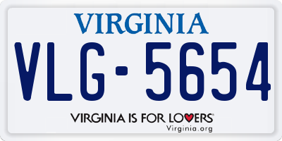 VA license plate VLG5654