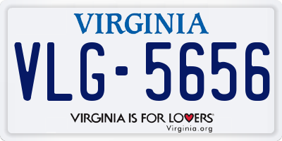 VA license plate VLG5656