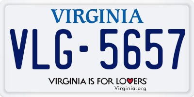 VA license plate VLG5657