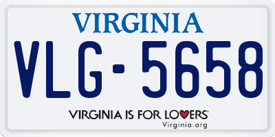 VA license plate VLG5658