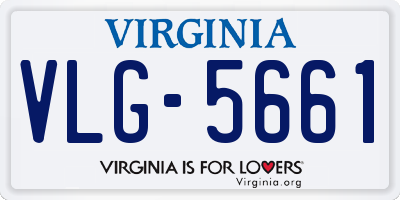 VA license plate VLG5661