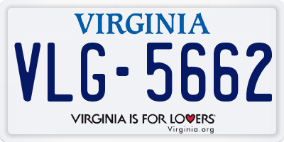 VA license plate VLG5662