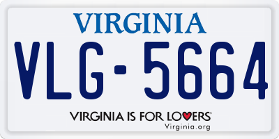 VA license plate VLG5664