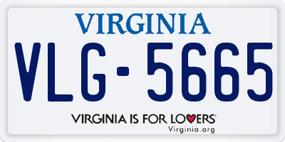 VA license plate VLG5665
