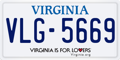 VA license plate VLG5669