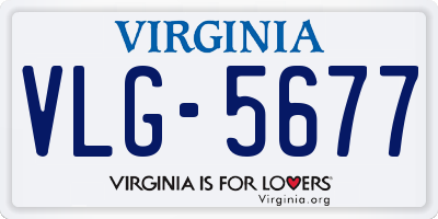 VA license plate VLG5677