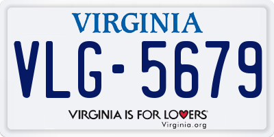 VA license plate VLG5679