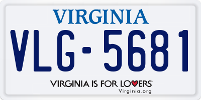 VA license plate VLG5681