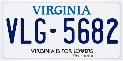 VA license plate VLG5682
