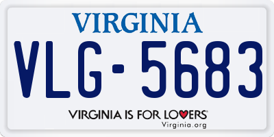 VA license plate VLG5683